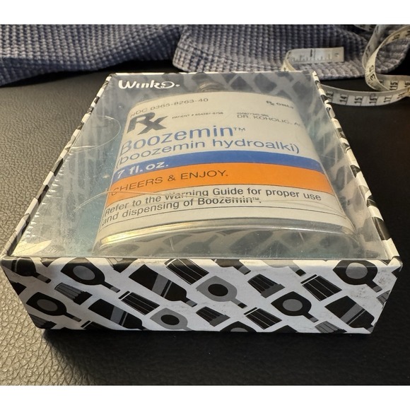 NIB Wink Funny Boozemin Flask Rex Doctor Nurse Pharmacist Gift - Picture 4 of 5